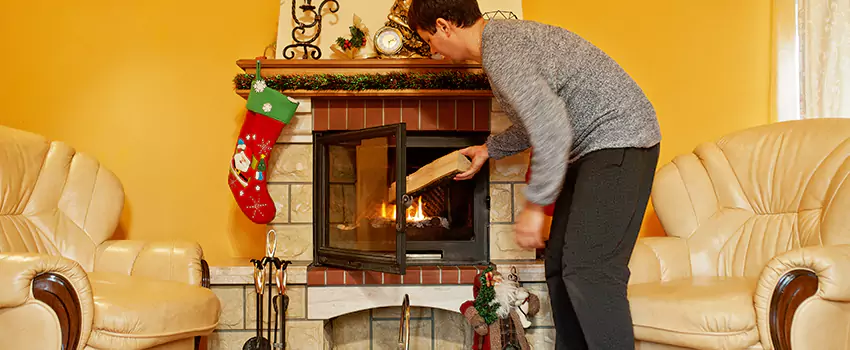 Rusted Metal Fireplace Restoration in Niles, Ohio